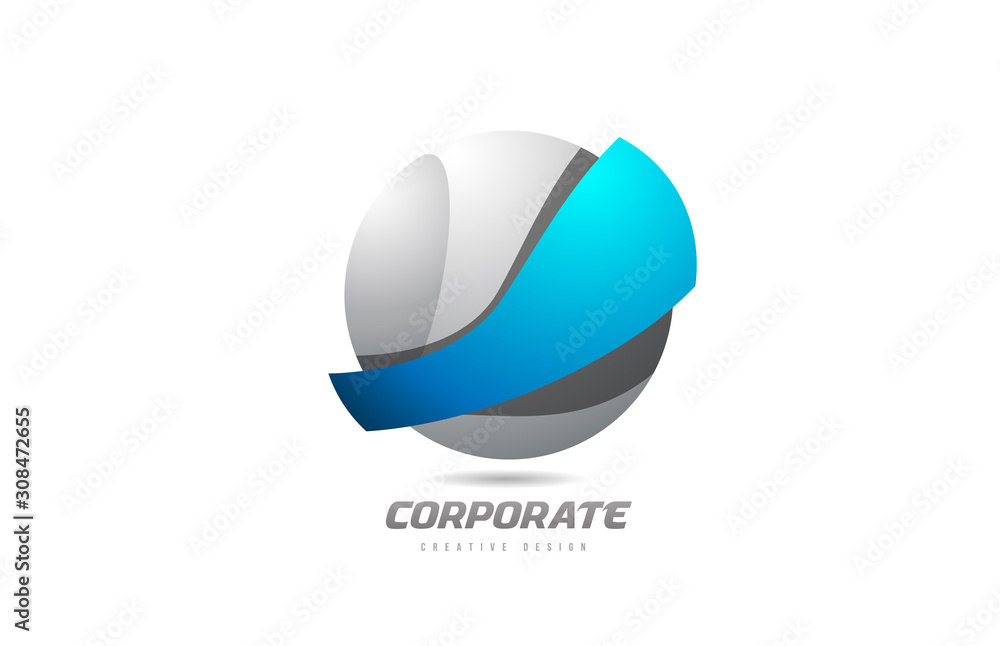 grey blue 3d sphere corporate business creative logo icon design grey blue 3d sphere corporate business creative logo icon design