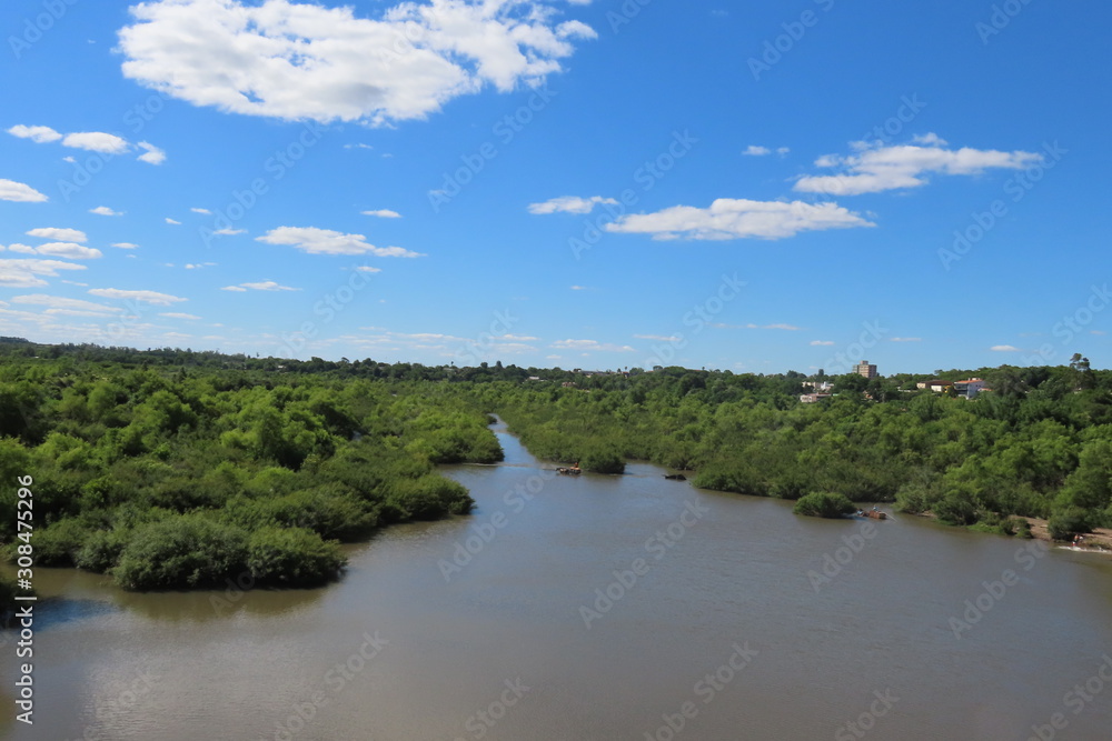 landscape with river and clouds