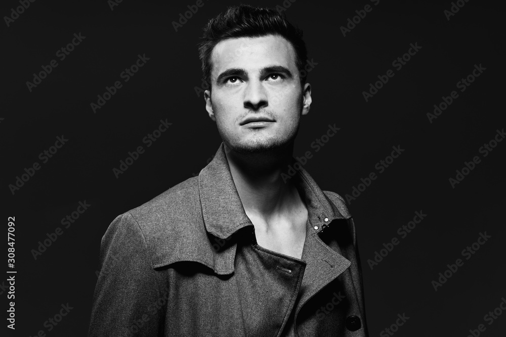 Obraz premium portrait of young man in black