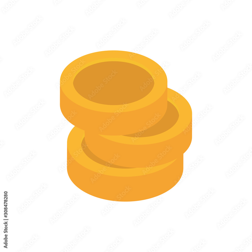 money coins advertising commerce marketing icon isometric money coins advertising commerce marketing icon isometric