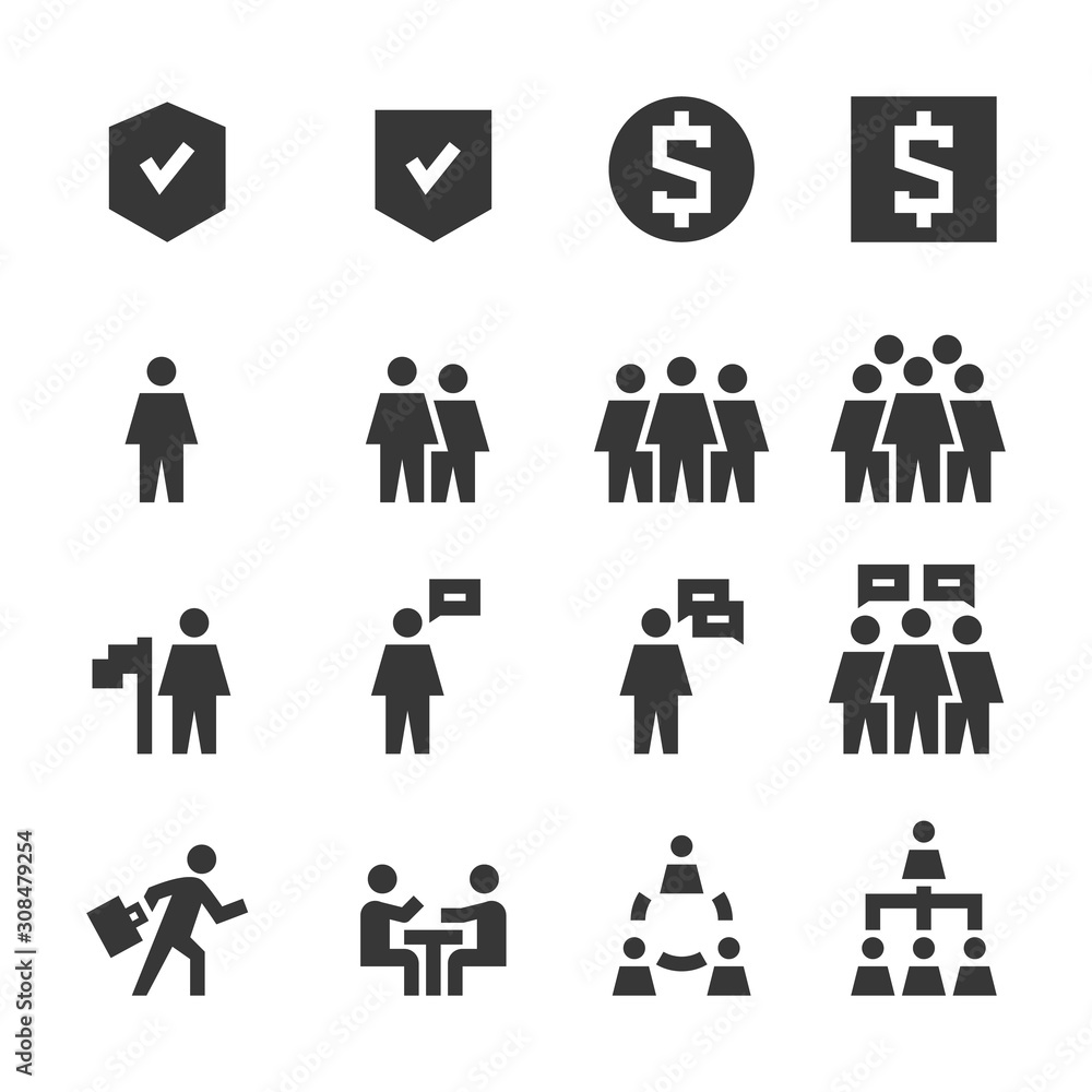 Business Icon People work group Team Vector Business Icon People work group Team Vector