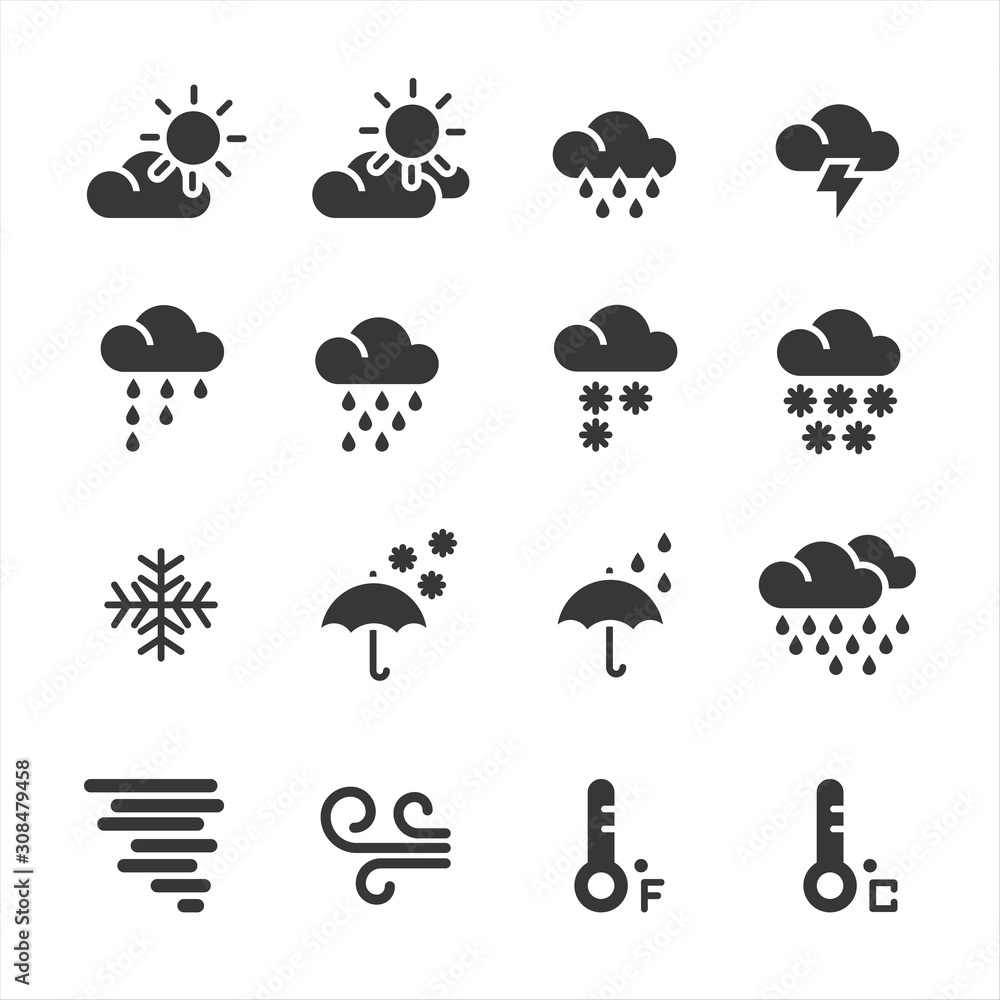 Weather Icon , Vector Illustration Weather Icon , Vector Illustration