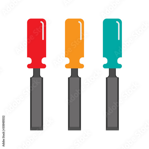 wood chisel icon. vector illustration elements