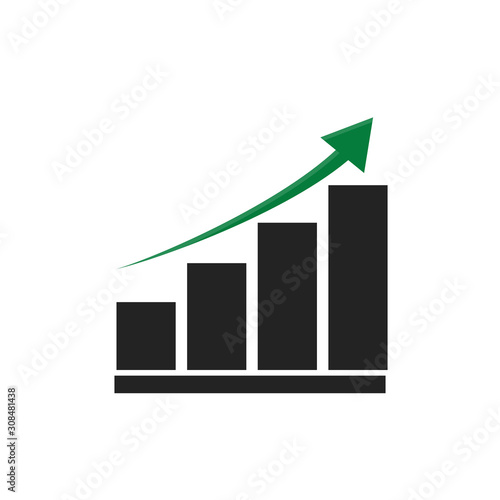 Graph Graphics Illustration Finance and investment Success will occur. Icons - vector