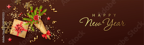 Holiday New Year Banner