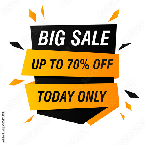 Big sale today only offer banner design with particles burst