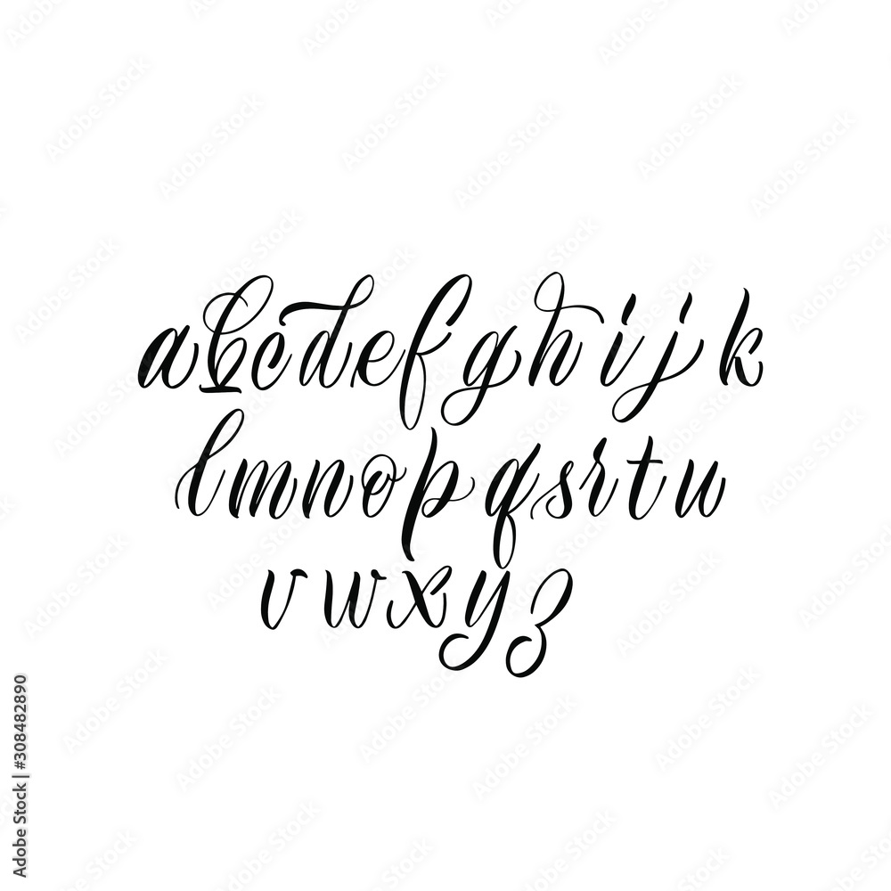 Calligraphy Alphabet Vector. Great lettering and calligraphy for greeting cards, stickers, banners, prints and home interior decor. Calligraphy Alphabet Vector. Great lettering and calligraphy for greeting cards, stickers, banners, prints and home interior decor.