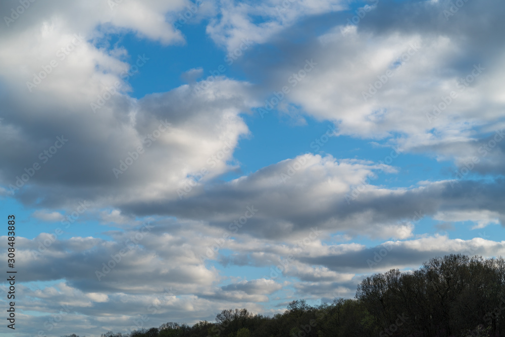 blue sky and clouds