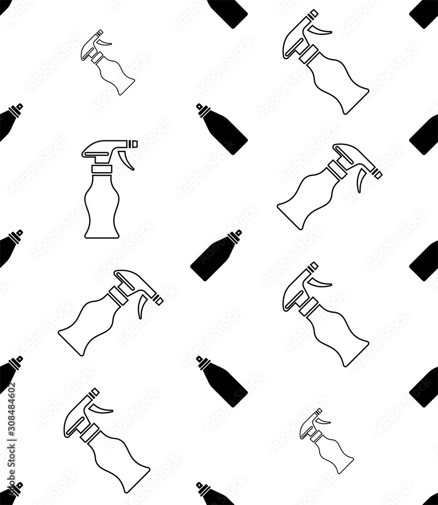 Spray Bottle Icon Seamless Pattern Spray Bottle Icon Seamless Pattern