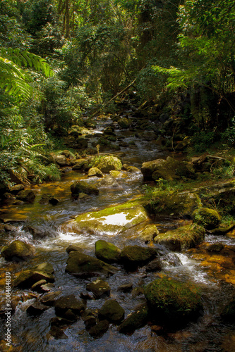 A river in Desengano State Park in the Mata Atlantica biome. Ecotourism is the main attraction of the northern region of Rio de Janeiro state  Brazil