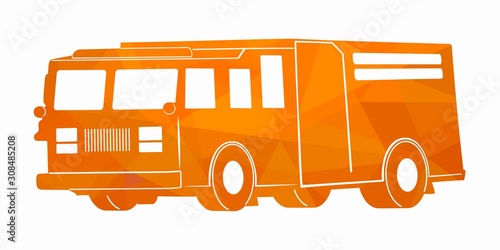 illustration of a fire truck, vector draw