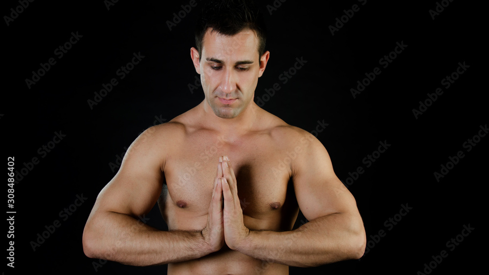 Male health and care. Young attractive guy. Male health and care. Young attractive guy.