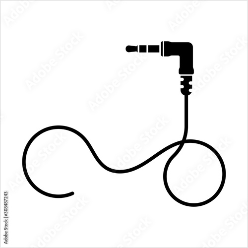 Audio Cable Icon, Plug Wire