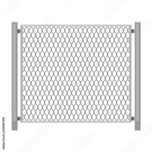 Illustration of wired chain link fence.