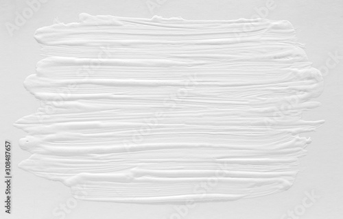 3 d texture of white paint with handmade brush strokes, decor elements for modern design. Abstract background for screensaver template and wedding card in gray gradient.
