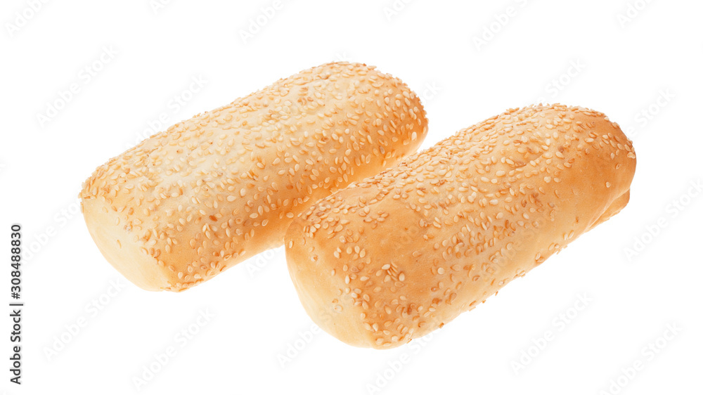 Hot dog buns isolated on white background. Hot dog buns isolated on white background.