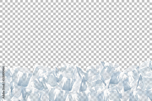 Translucent snow with ice.