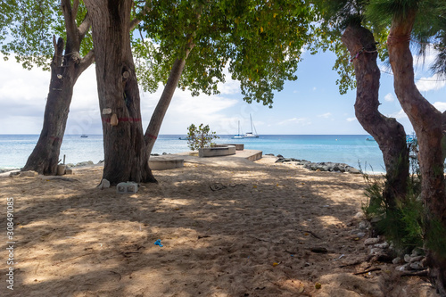Fototapeta Naklejka Na Ścianę i Meble -  Holetown Beach / Barbados - 04 14 2019: Holetown Beach, Barbados