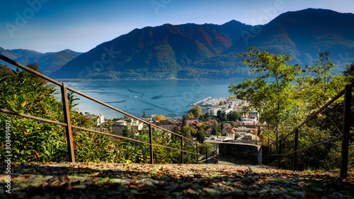 Vue sur Locarno et le Lac Majeur, Tessin, Suisse
