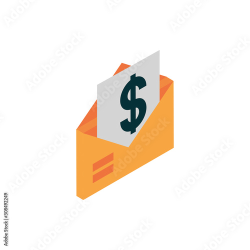 ecommerce business internet email bill money icon