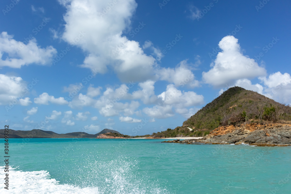 St. Mary / Antigua 04 18 2018: View of Antigua coastline