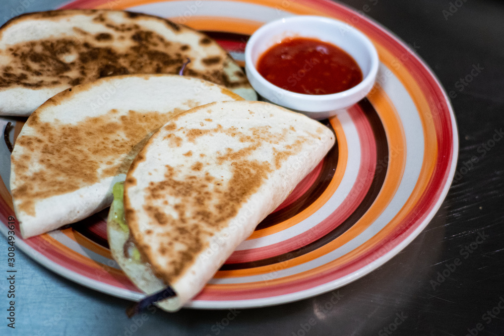 Mexican food - delicious tacos with ground beef Mexican food - delicious tacos with ground beef