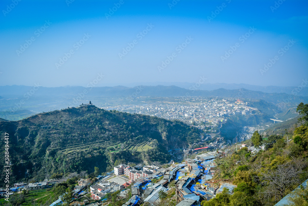 Fototapeta premium Katra city, Jammu and kashmir, India