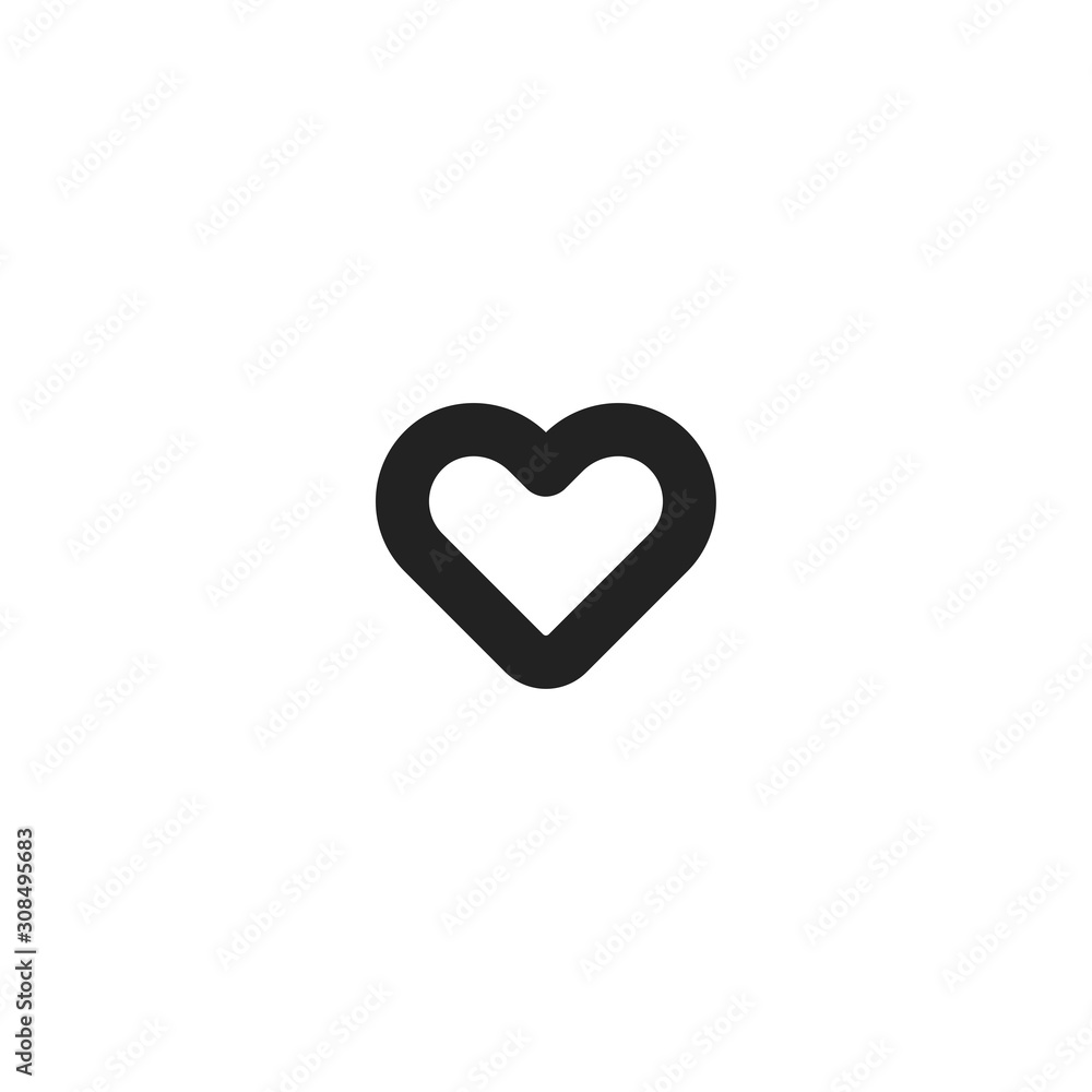 Heart icon. Social media button. Logo design element Heart icon. Social media button. Logo design element