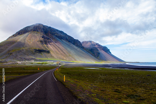 Seaside highway in Iceland