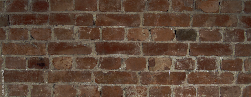 Obraz premium Old red brick wall texture background