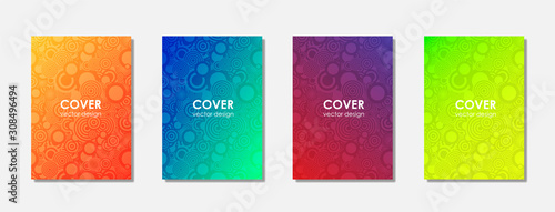 Abstract geometric backgrounds for business brochure cover design. Abstract intersecting circles. Vector design.