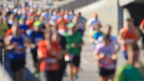 Wallpaper Mural People run at marathon competitions in blur Torontodigital.ca