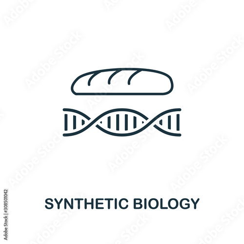 Synthetic Biology line icon. Thin style element from future technology collection. Outline Synthetic Biology icon for web design, apps and software