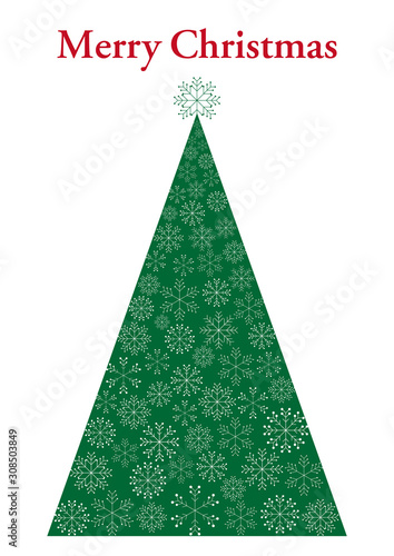 おしゃれな雪の結晶のクリスマスツリー5