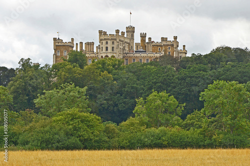 Belvoir Castle impressivly situated high over the Vale of Belvoir photo