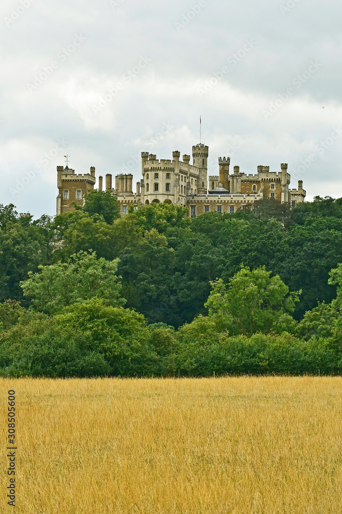 Belvoir Castle impressivly situated high over the Vale of Belvoir