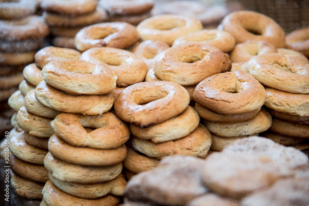Typical Spanish sweets in the medieval market