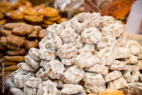 Typical Spanish sweets in the medieval market