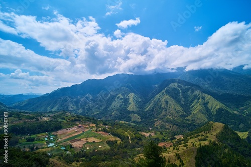 view of mountains, gunung nona Indonesia