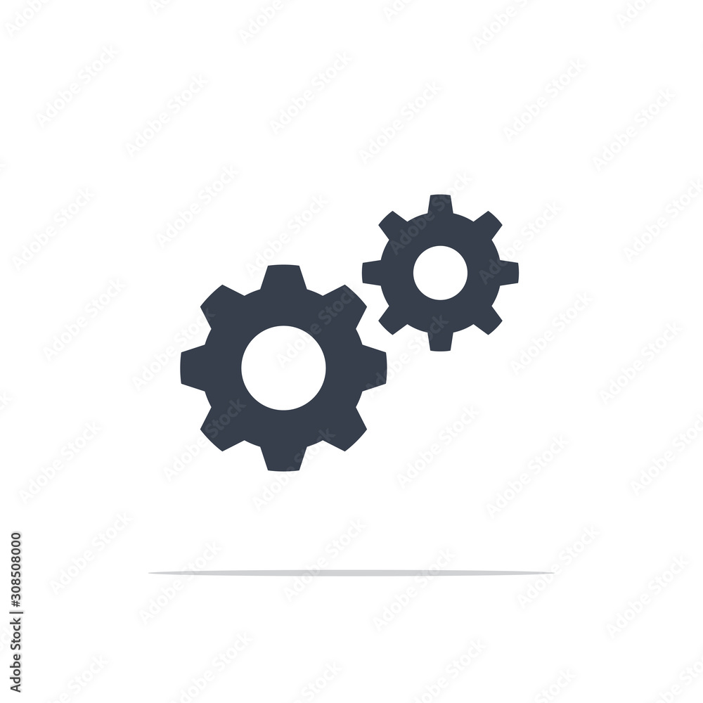 The gear icon. Isolated vector Illustration The gear icon. Isolated vector Illustration