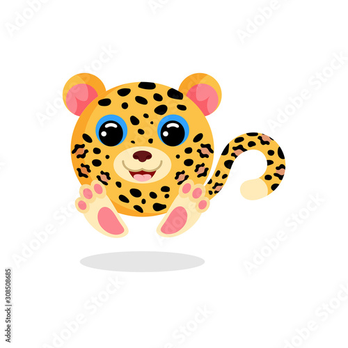 jaguar vector illustration. Flat design