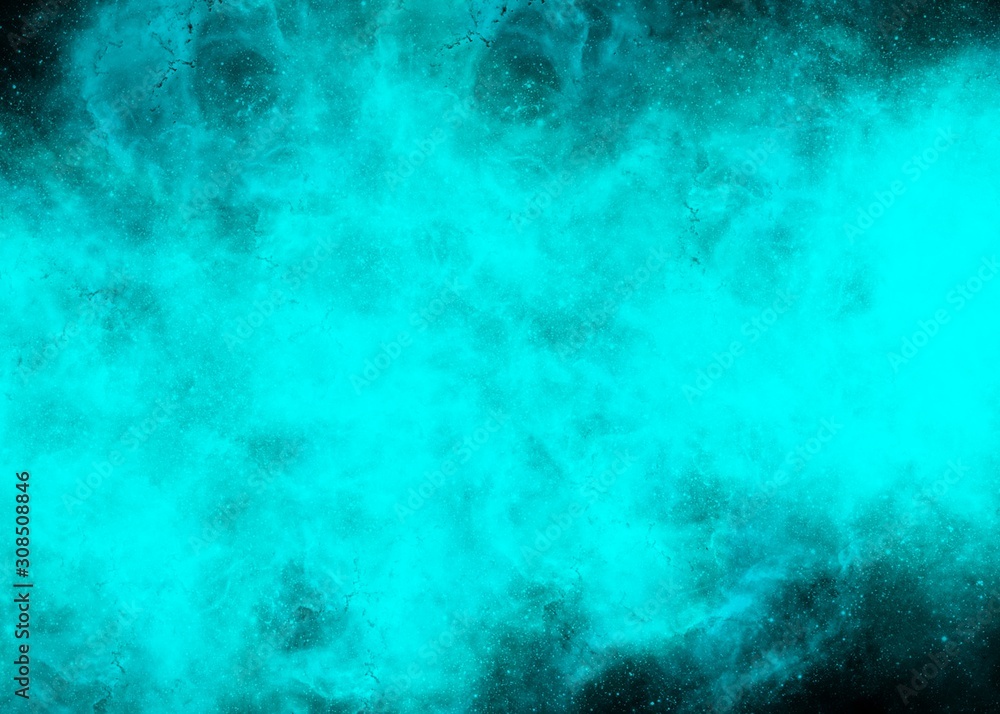 Light blue nebula on black background