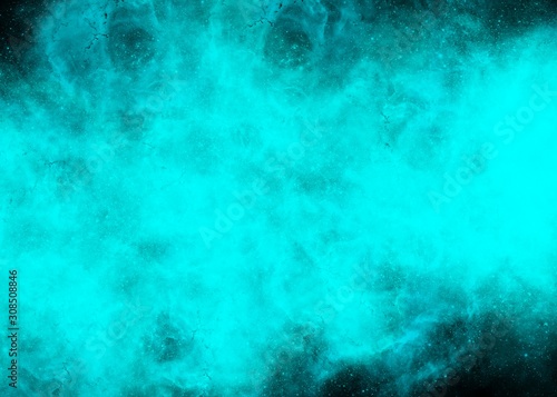 Light blue nebula on black background