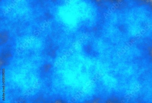 Variation of blue nebula cloud on white background
