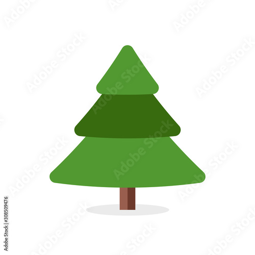 Obraz na płótnie Collection of Christmas trees, modern flat design. w salonie