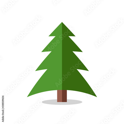 Obraz na płótnie Collection of Christmas trees, modern flat design. w salonie