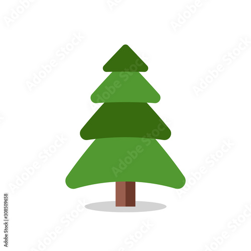 Obraz na płótnie Collection of Christmas trees, modern flat design. w salonie