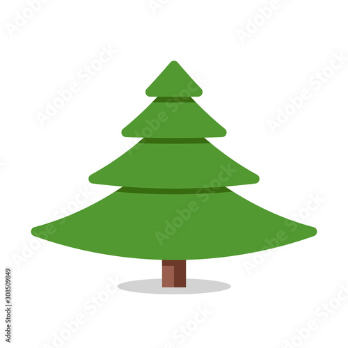 Obraz na płótnie Collection of Christmas trees, modern flat design. w salonie