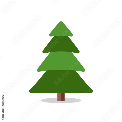 Obraz na płótnie Collection of Christmas trees, modern flat design. w salonie