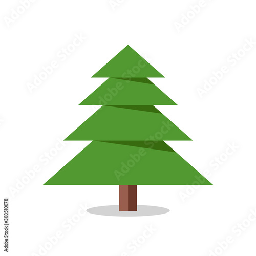Obraz na płótnie Collection of Christmas trees, modern flat design. w salonie